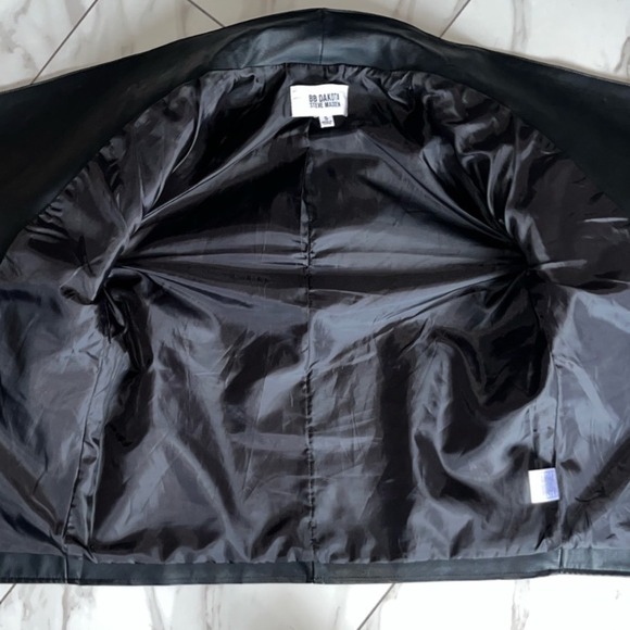 Steve Madden BB Dakota Black Faux Leather Moto Jacket Asymmetrical Zip S‎ - Picture 6 of 10